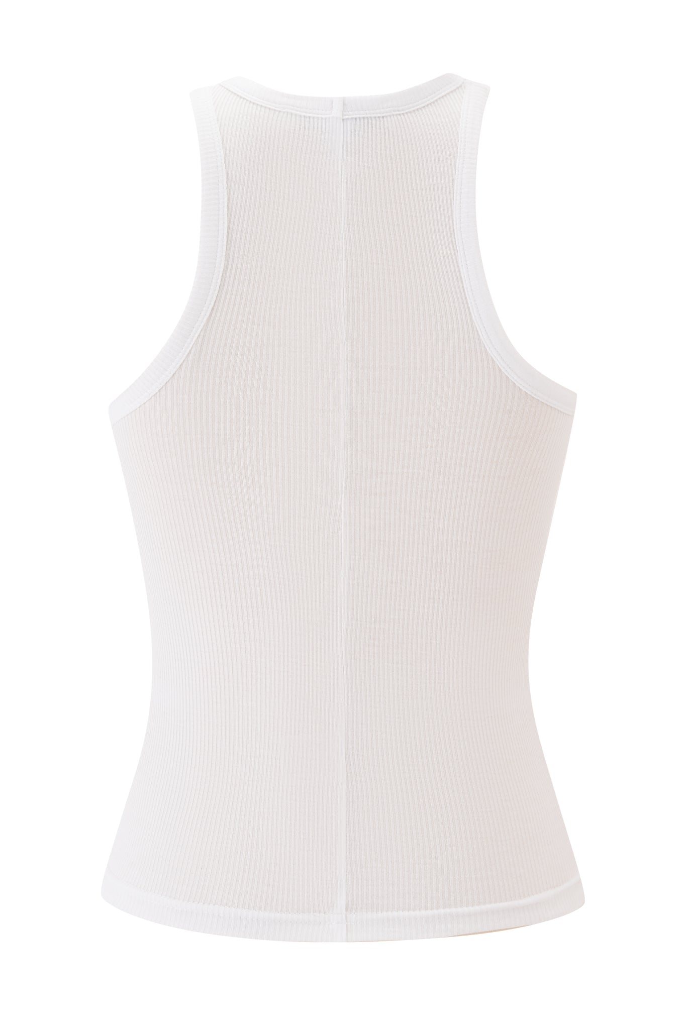 The PENELOPE TANK - PINK AIRBRUSH by I.AM.GIA is shown from the back, highlighting its racerback design and fitted silhouette in the classic Penelope Tank style.