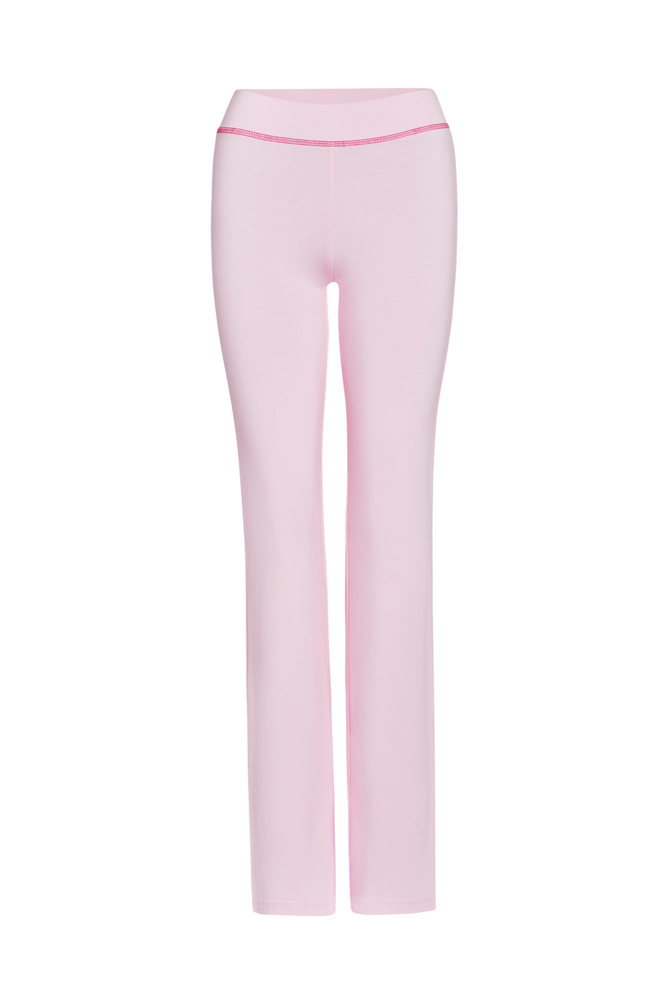 The I.AM.GIA BLARE TRACKPANT in pastel pink are high-waisted, full-length women's pants with a slim fit, shown on a plain white background.