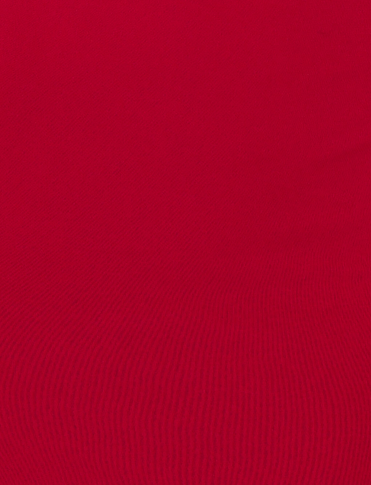 The vibrant cherry red hue of the Morana Mini Dress by TIGERMIST features a textured surface with subtle horizontal lines, creating a ripple effect. This uniform pattern evokes the elegance of a cowl neckline and enhances the dynamic appeal of a mini silhouette.