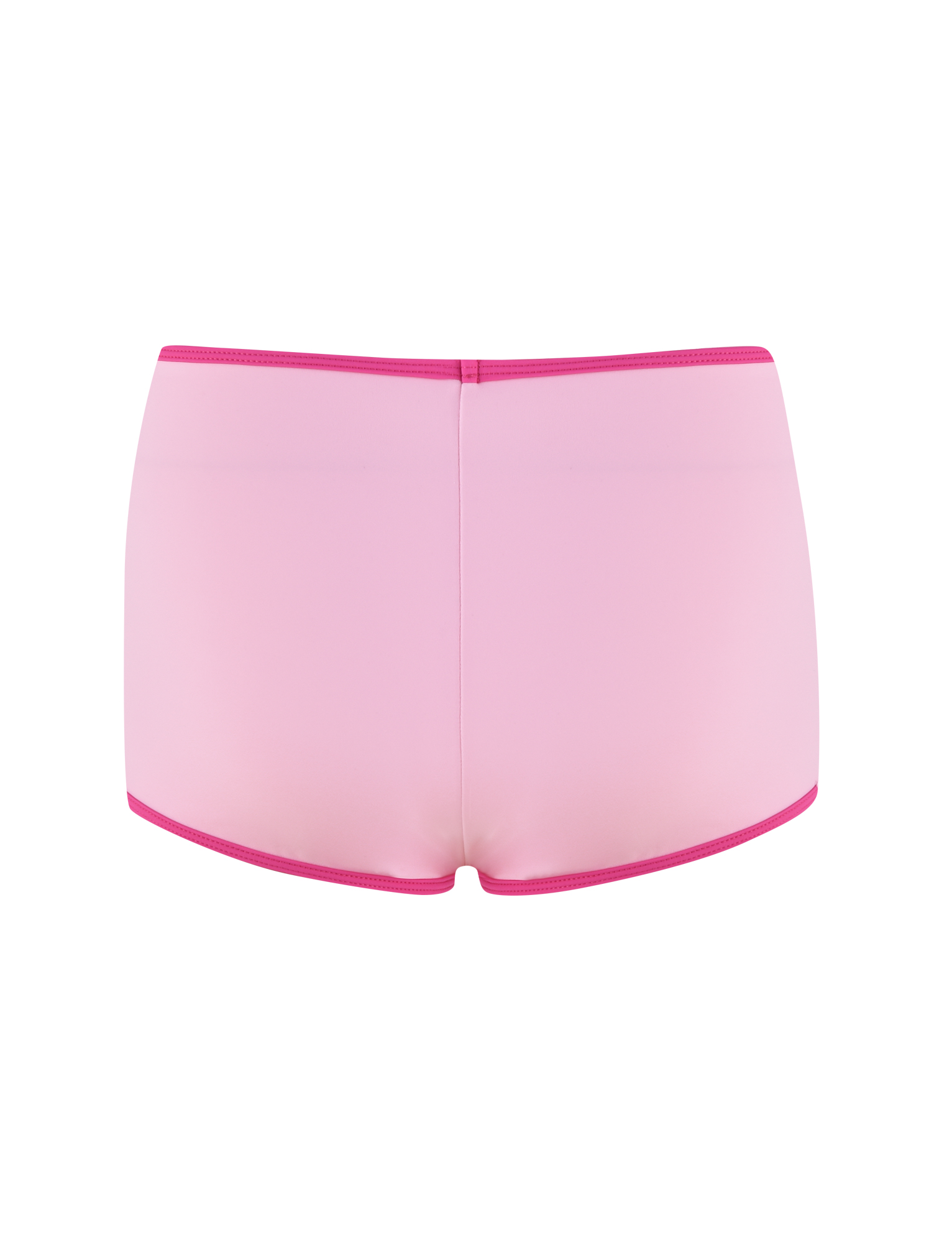 The KRISTIN BIKINI BOTTOM by TIGERMIST features a two-toned pink design with darker pink trim, shown from the back against a white background.