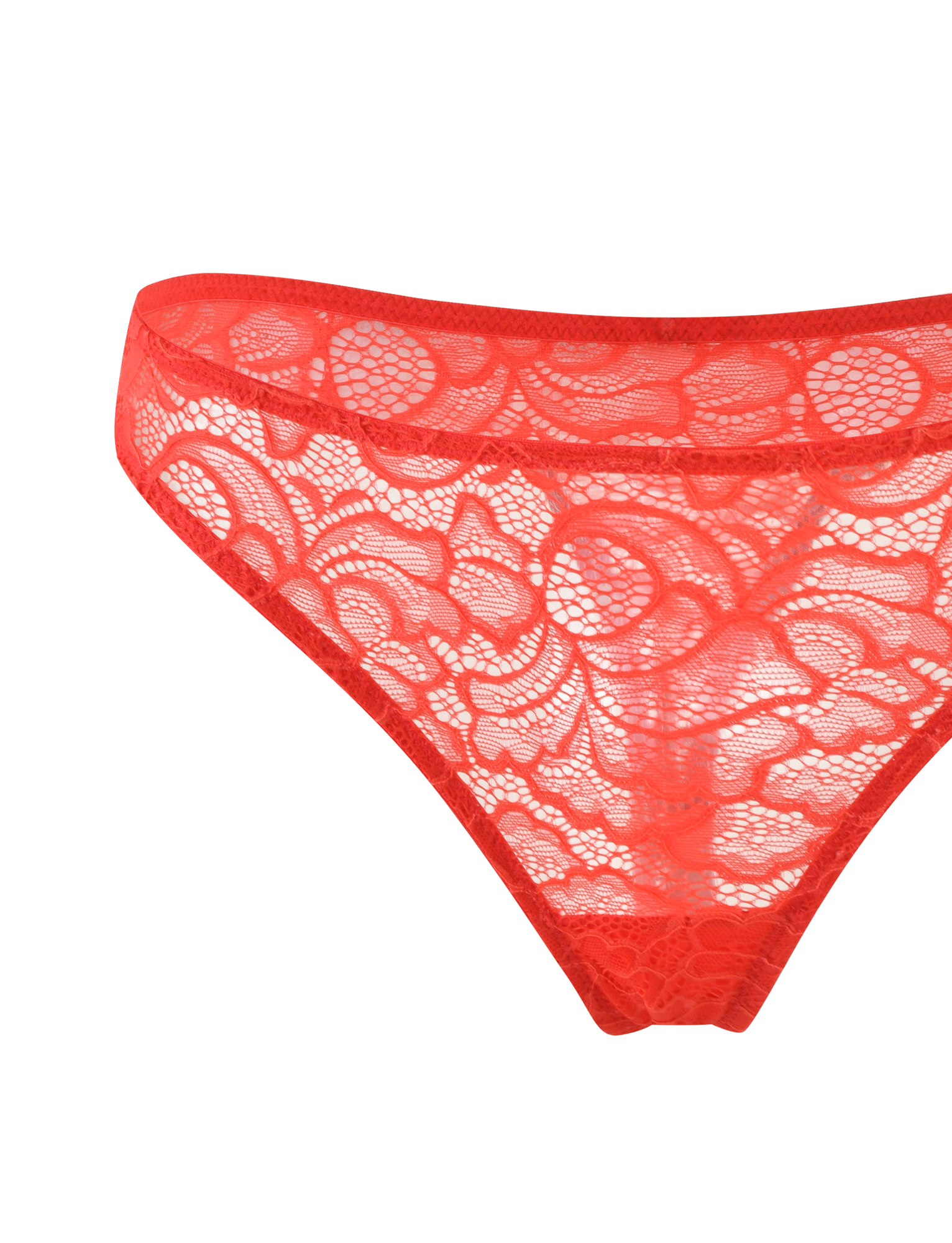 The SIRENE SET 2.0 - RED by TIGERMIST features red women's lace underwear with a floral pattern, displayed on a white background.