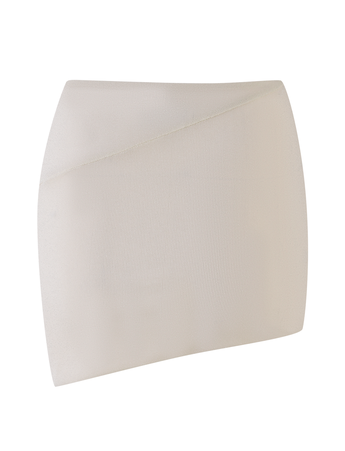 A fine, translucent white mesh fabric with evenly spaced threads, evoking the delicate texture of the TIGERMIST COBI SKIRT - WHITE : CREAM, displayed on a plain white background.