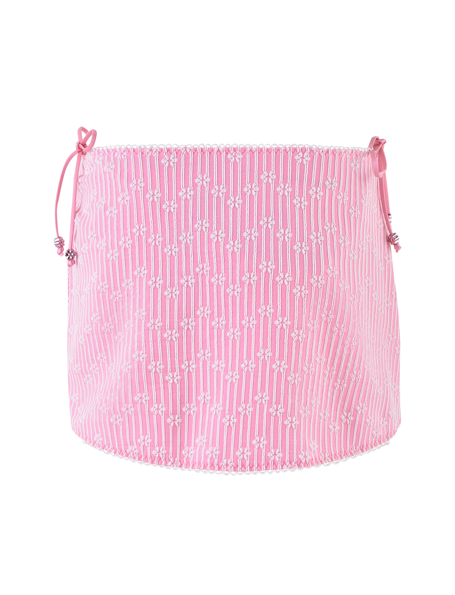 The SAHRA BIKINI 2PC BOTTOM - PINK FLOWER STRIPE by TIGERMIST features a pink design with flower and stripe patterns.