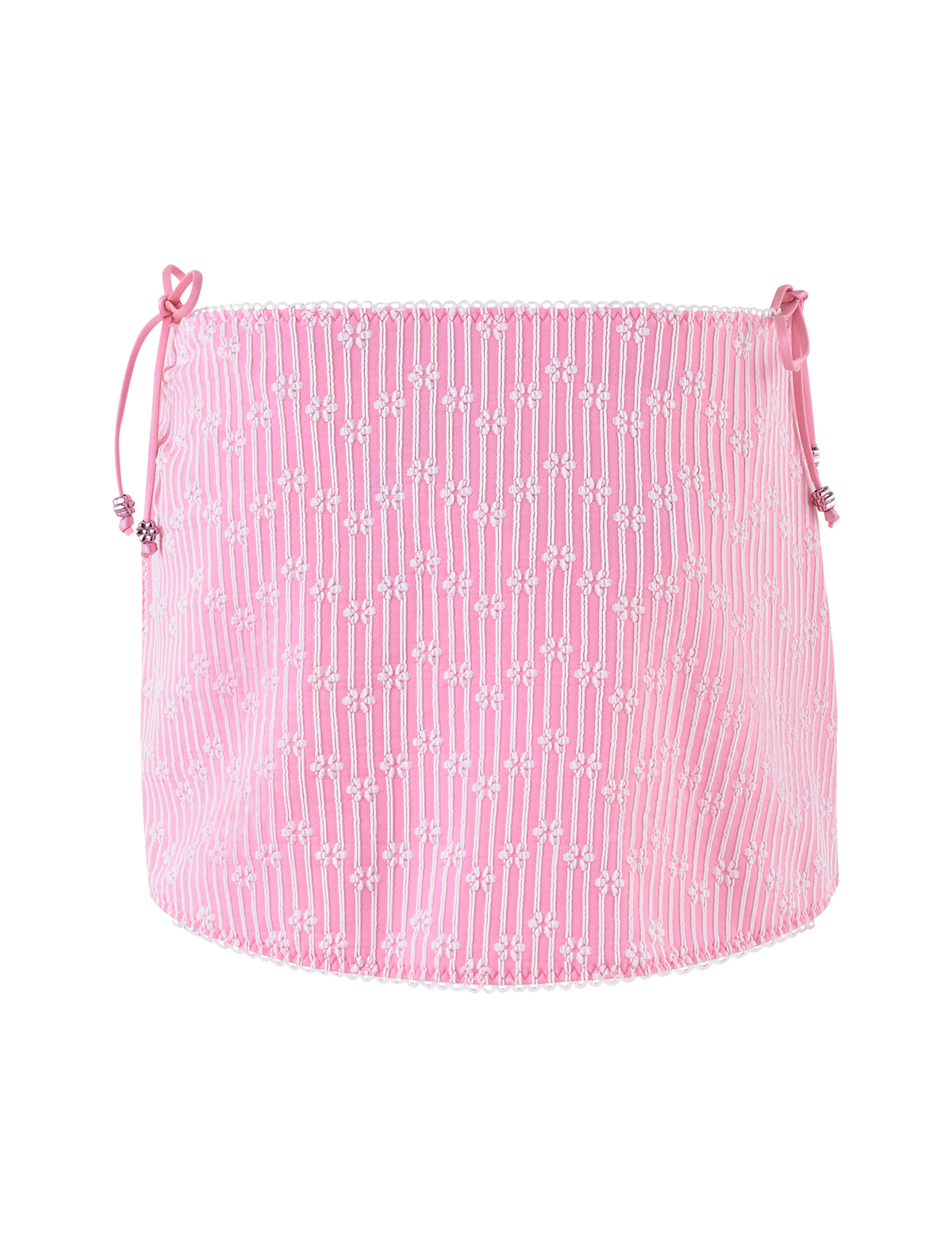 The SAHRA BIKINI 2PC BOTTOM - PINK FLOWER STRIPE by TIGERMIST features a pink design with flower and stripe patterns.