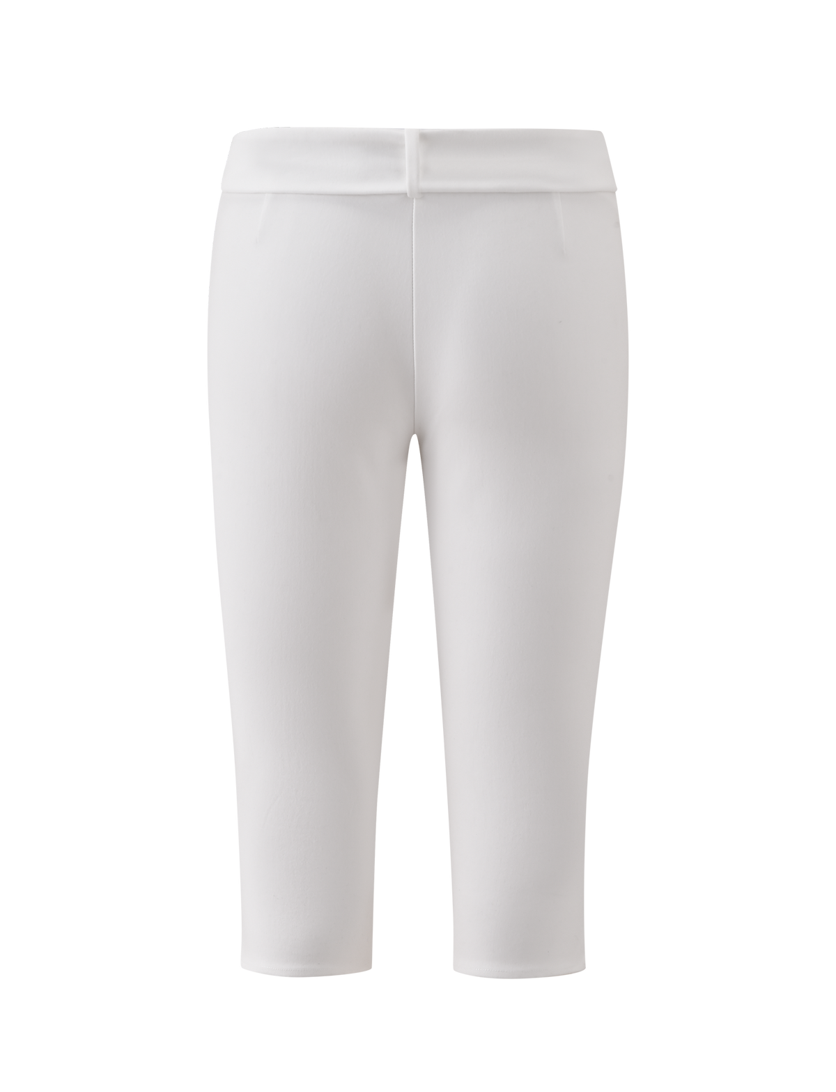 The TIGERMIST PILAR CAPRI - WHITE is shown from the back, highlighting its clean, simple design with a mid-rise waist and no visible pockets or embellishments, photographed on a plain white background.