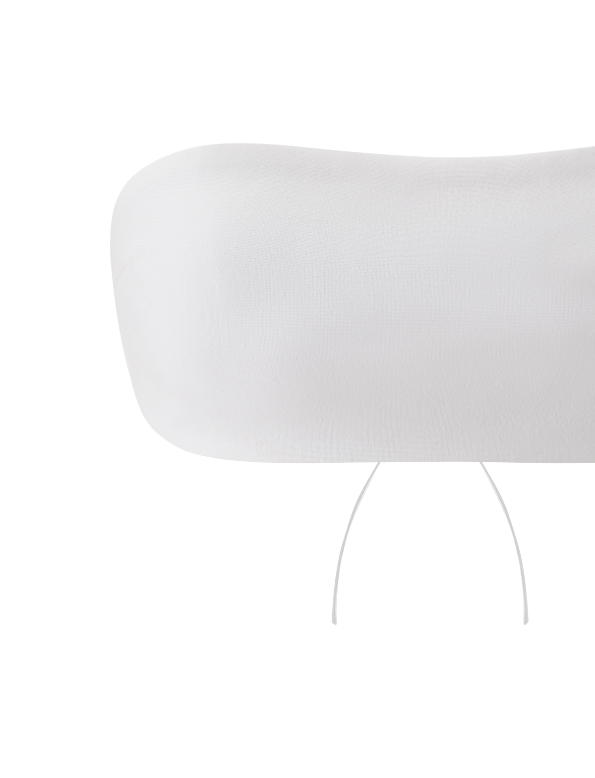 The PILAR BANDEAU - WHITE by TIGERMIST is a cropped white bandeau top in soft ponte jersey, featuring two thin white adjustable strings at the bottom center, shown against a white background.