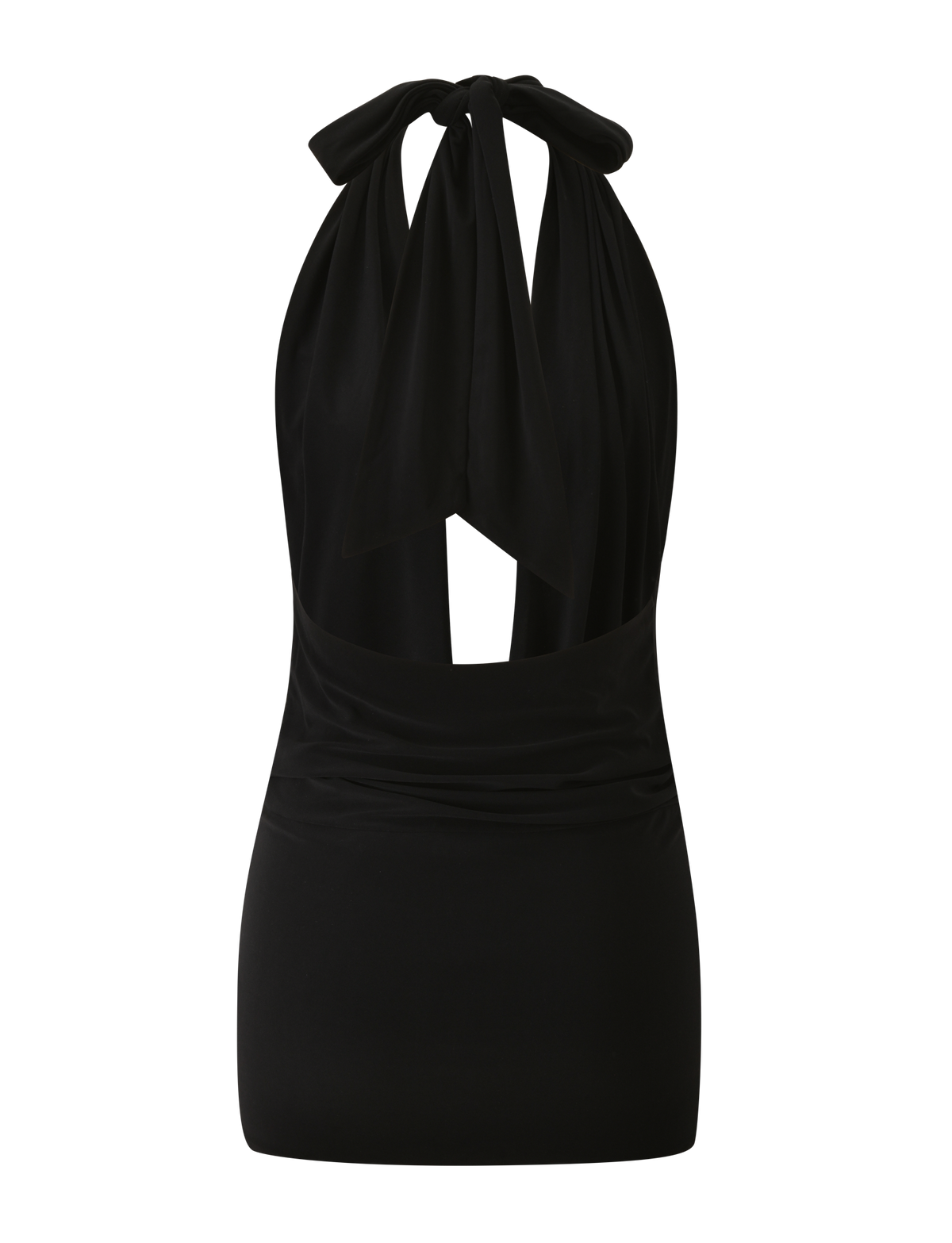 Tiger Mist Aretha Dress in black, ghost mannequin back view