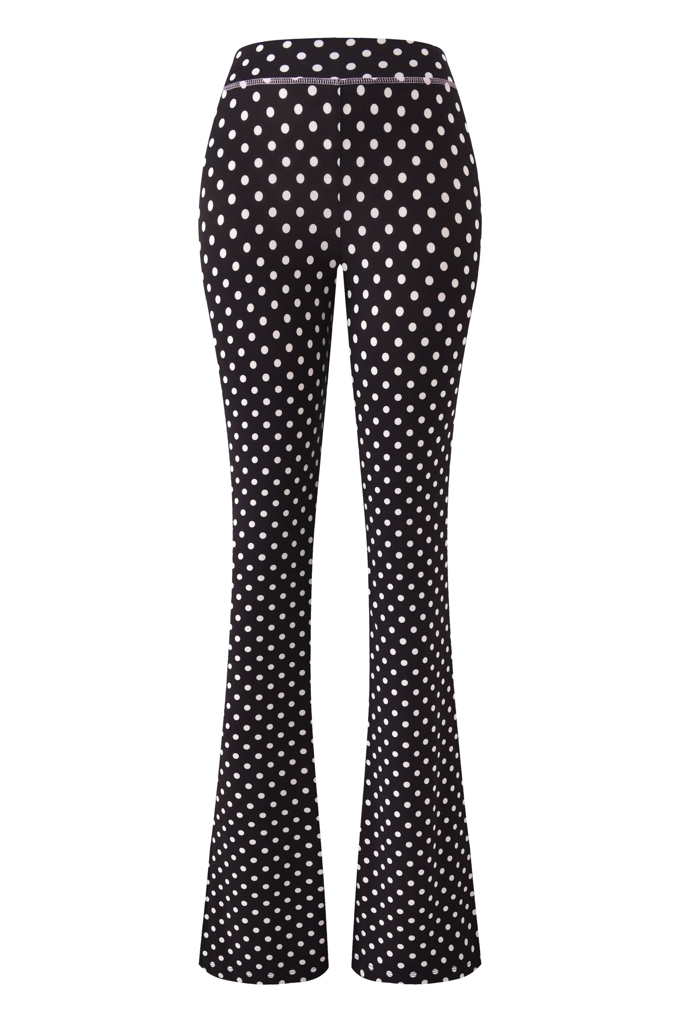 The I.AM.GIA BLARE TRACKPANT - BLACK POLKA DOT showcases a striking black polka dot print for a standout style.