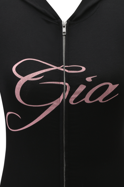 BLARE CAP SLEEVE HOODIE - BLACK