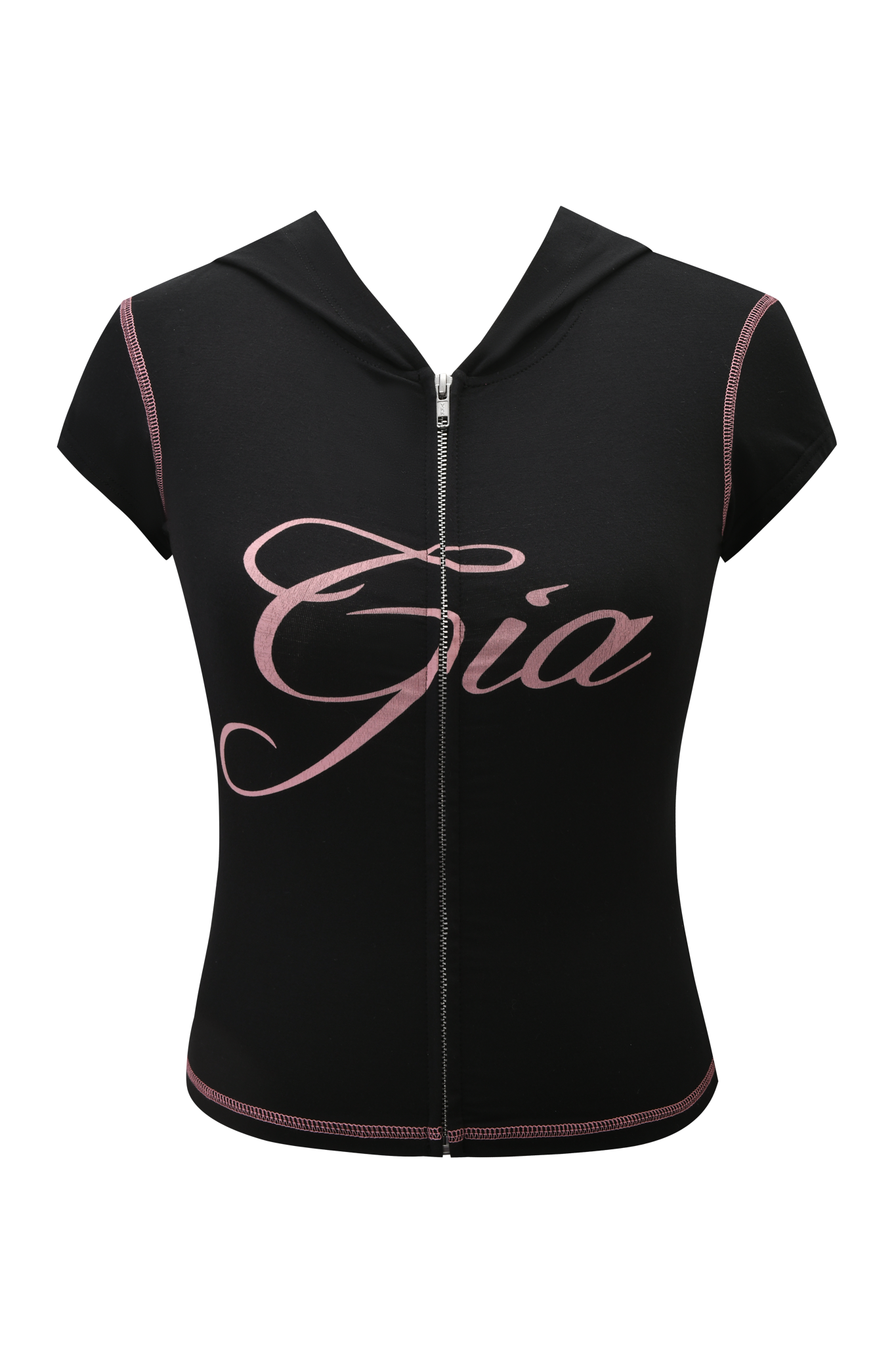 BLARE CAP SLEEVE HOODIE - BLACK