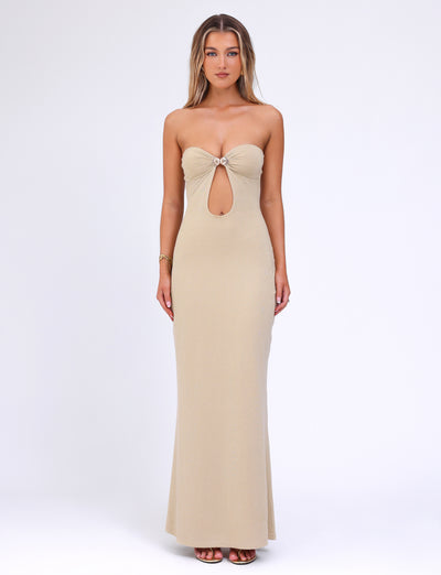 CECILY MAXI DRESS - GOLD