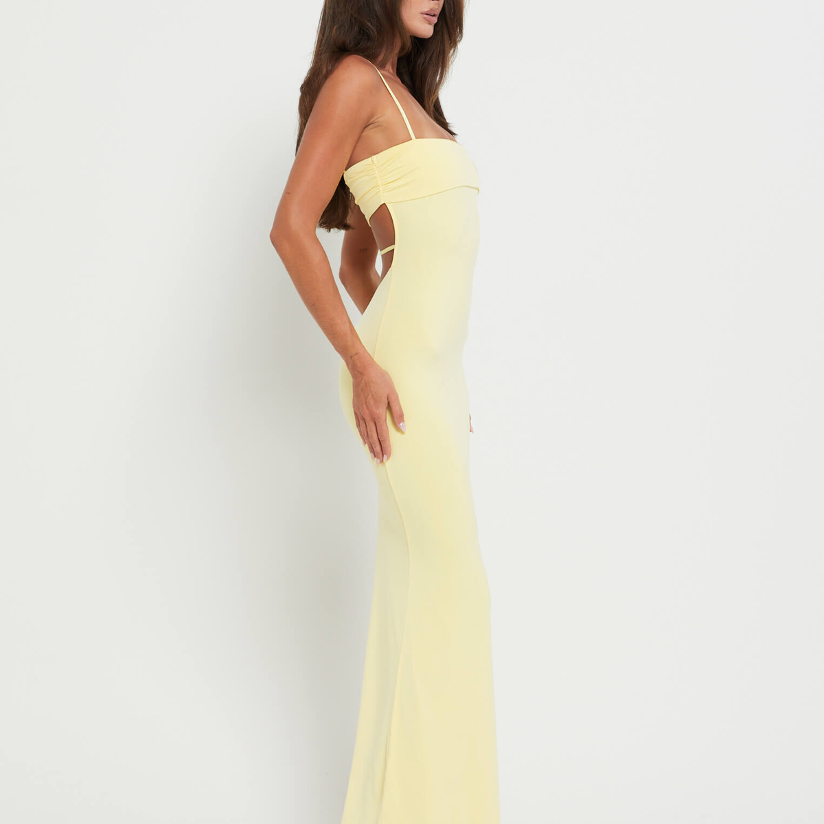 CARA DRESS - YELLOW : PASTEL CITRUS – Tiger Mist