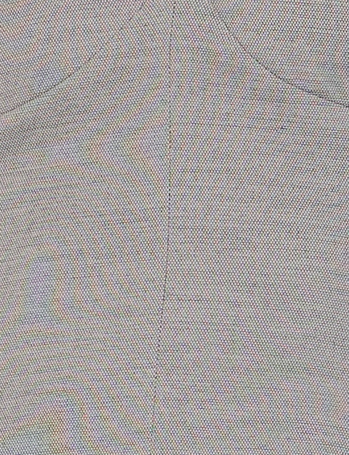 Close-up of the TIGERMIST MCKAY TOP - GREY fabric with a visible seam running vertically in the middle. The texture shows a fine, mesh-like pattern, slightly rippled near the seam. The stitching appears even and neat on this piece with its adjustable halter neck strap.