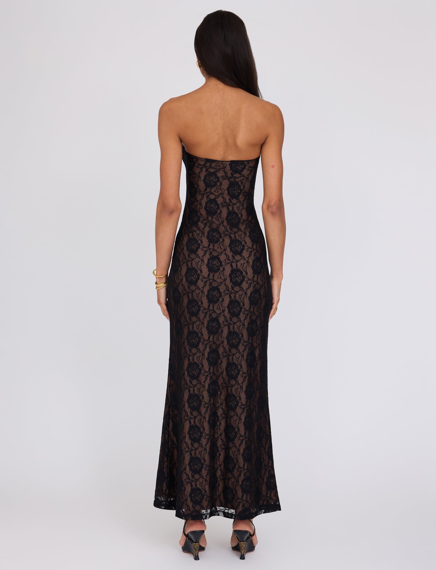 CECILY LACE MAXI DRESS - BLACK Tiger Mist CECILY LACE MAXI DRESS - BLACK Tiger Mist