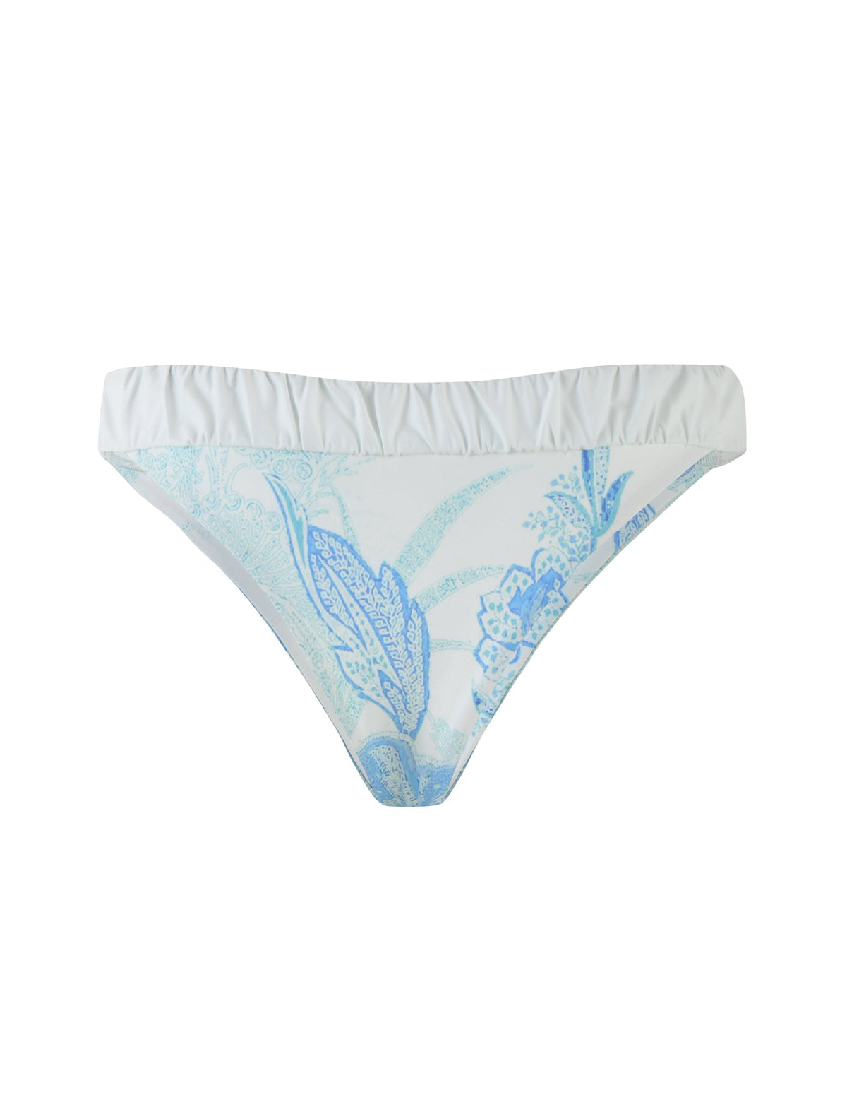 Stylised Bottom AMARAN BIKINI BOTTOM - BLUE : FLORAL TAPESTRY – Tiger Mist