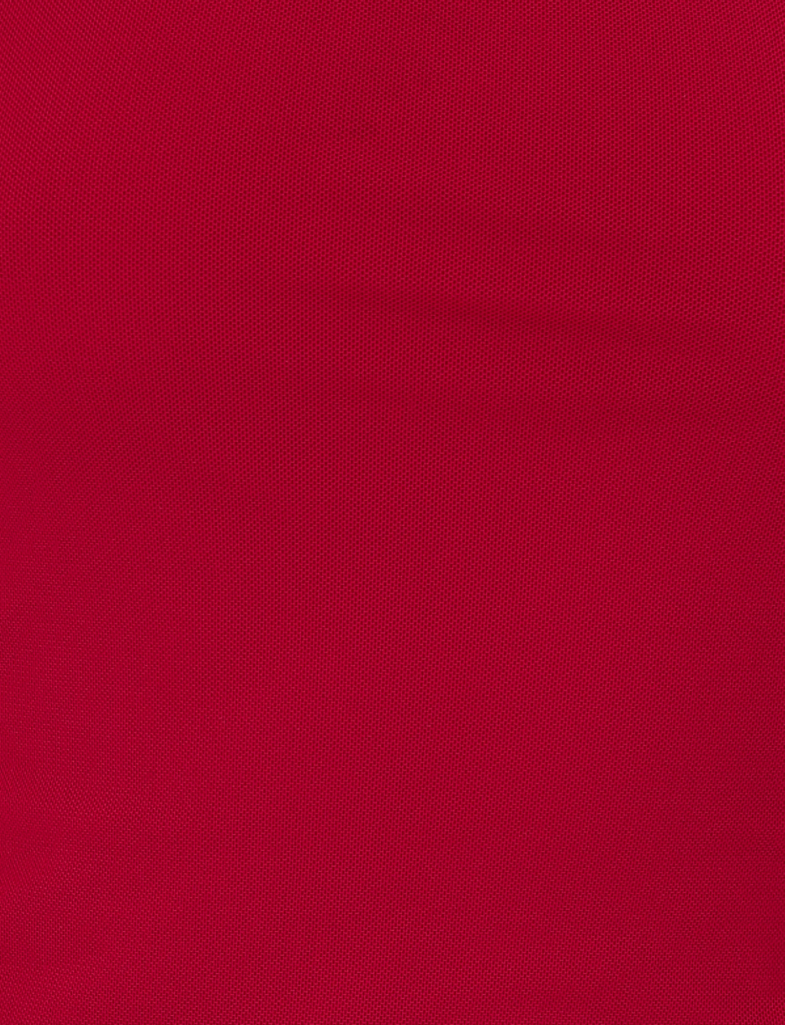 A close-up of the TIGERMIST FIONA TOP - RED shows its deep red fabric with a subtle, fine dotted mesh texture.