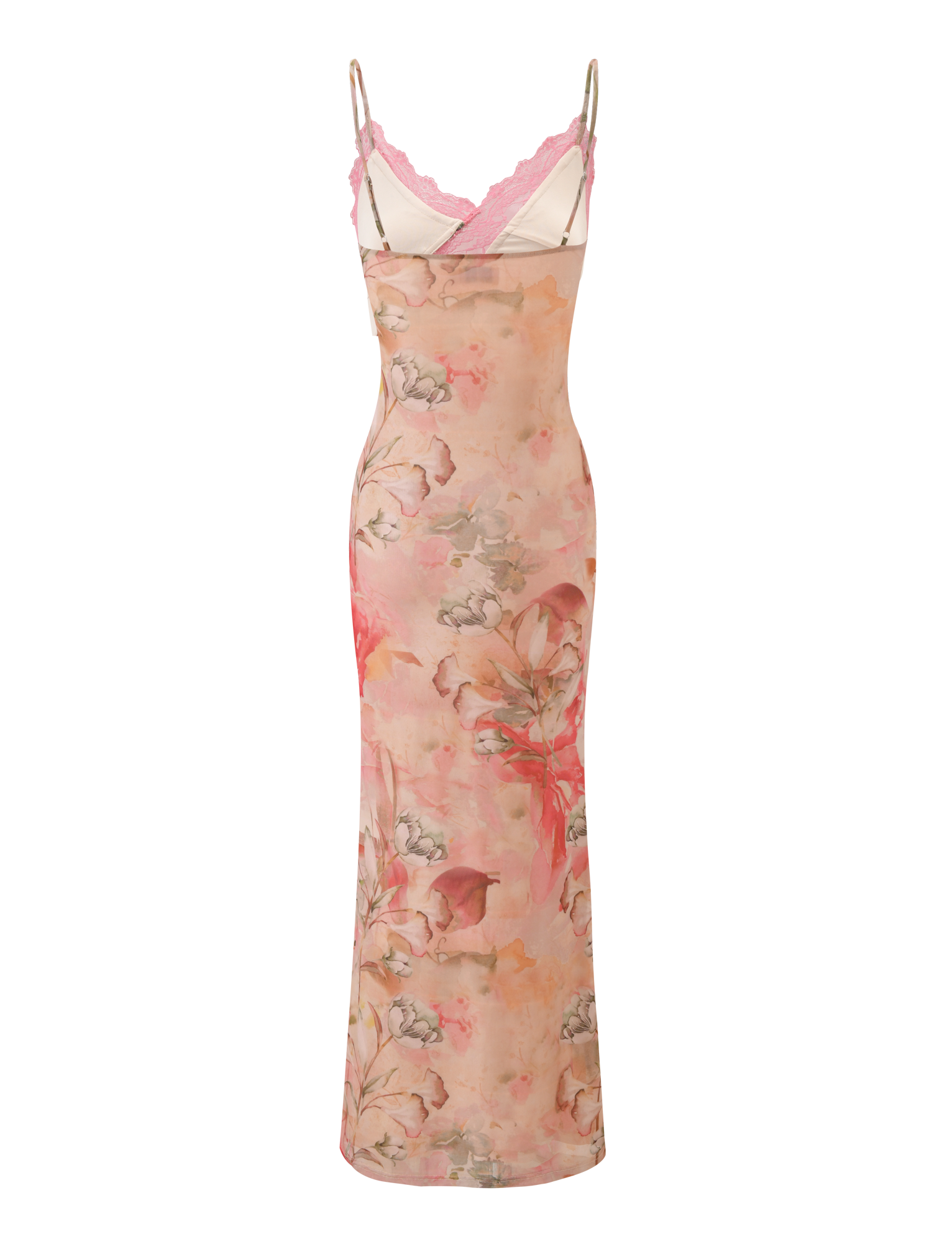 LYRE MAXI DRESS - WATERCOLOUR FLORAL