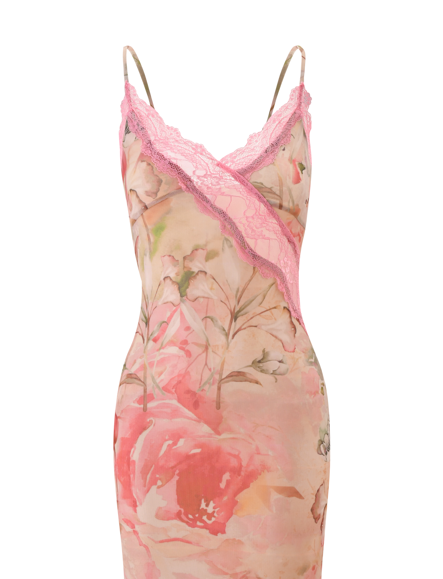 LYRE MAXI DRESS - WATERCOLOUR FLORAL