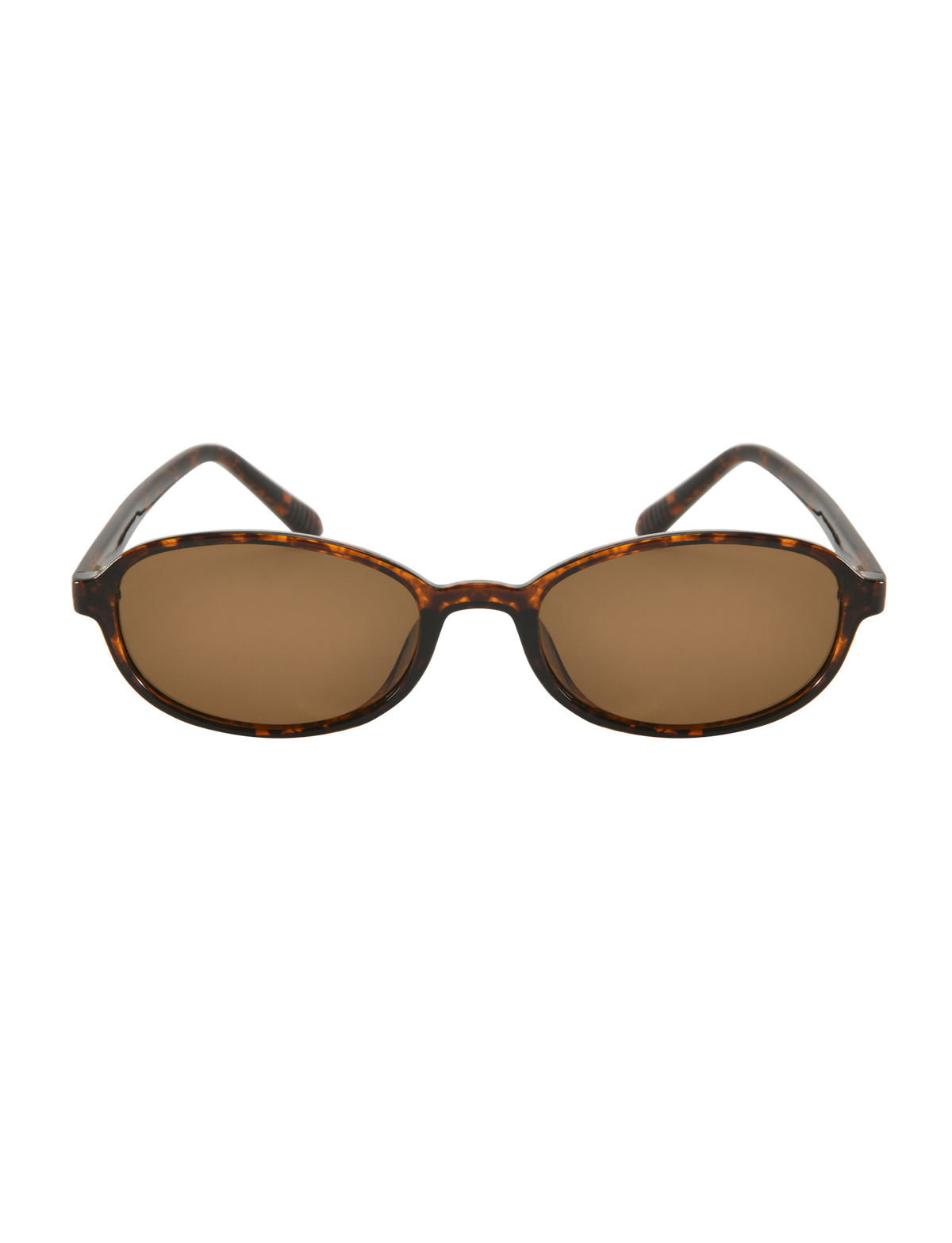 The TIGERMIST ESTA GLASSES - TORTOISESHELL are fashion sunglasses with brown-tinted oval lenses and UV400 protection, shown facing forward on a plain white background.