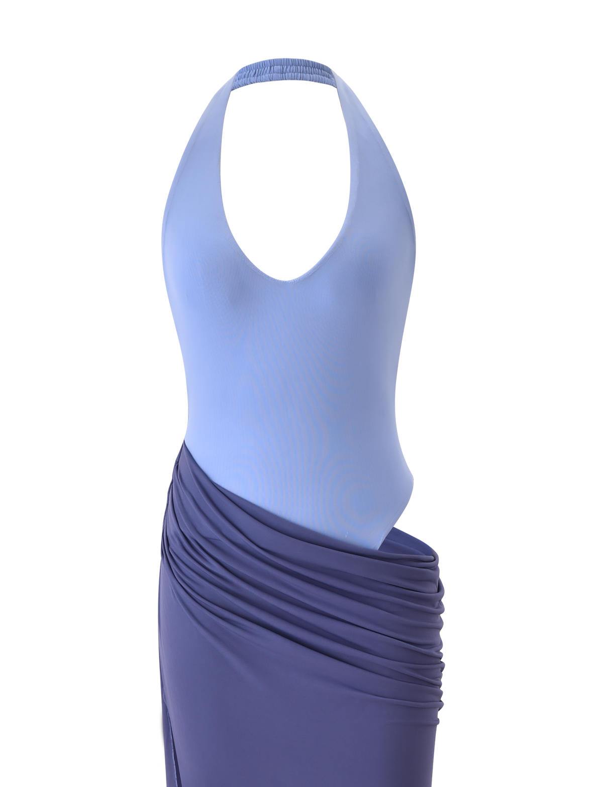 The TYANA MAXI DRESS in cornflower by TIGERMIST is featured on a white background, showcasing its sleeveless design and elegant silhouette.