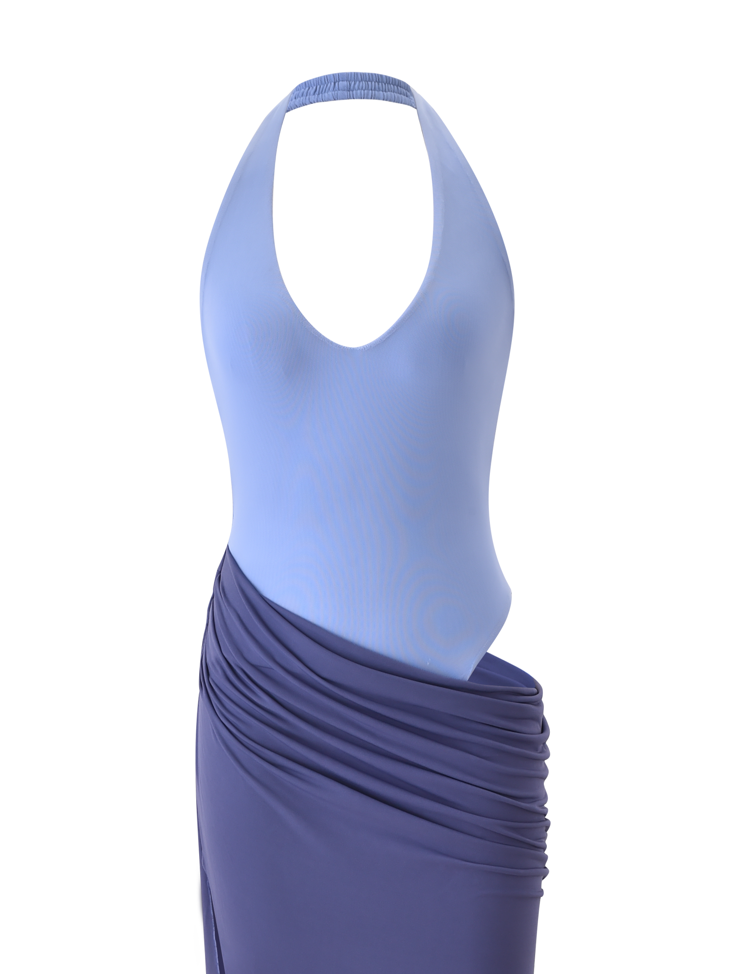 The TYANA MAXI DRESS in cornflower by TIGERMIST is featured on a white background, showcasing its sleeveless design and elegant silhouette.