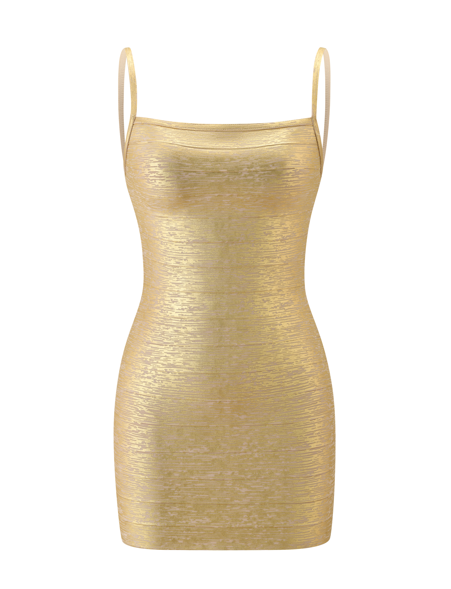 MIDORI METALLIC BANDAGE DRESS - GOLD  Tiger Mist