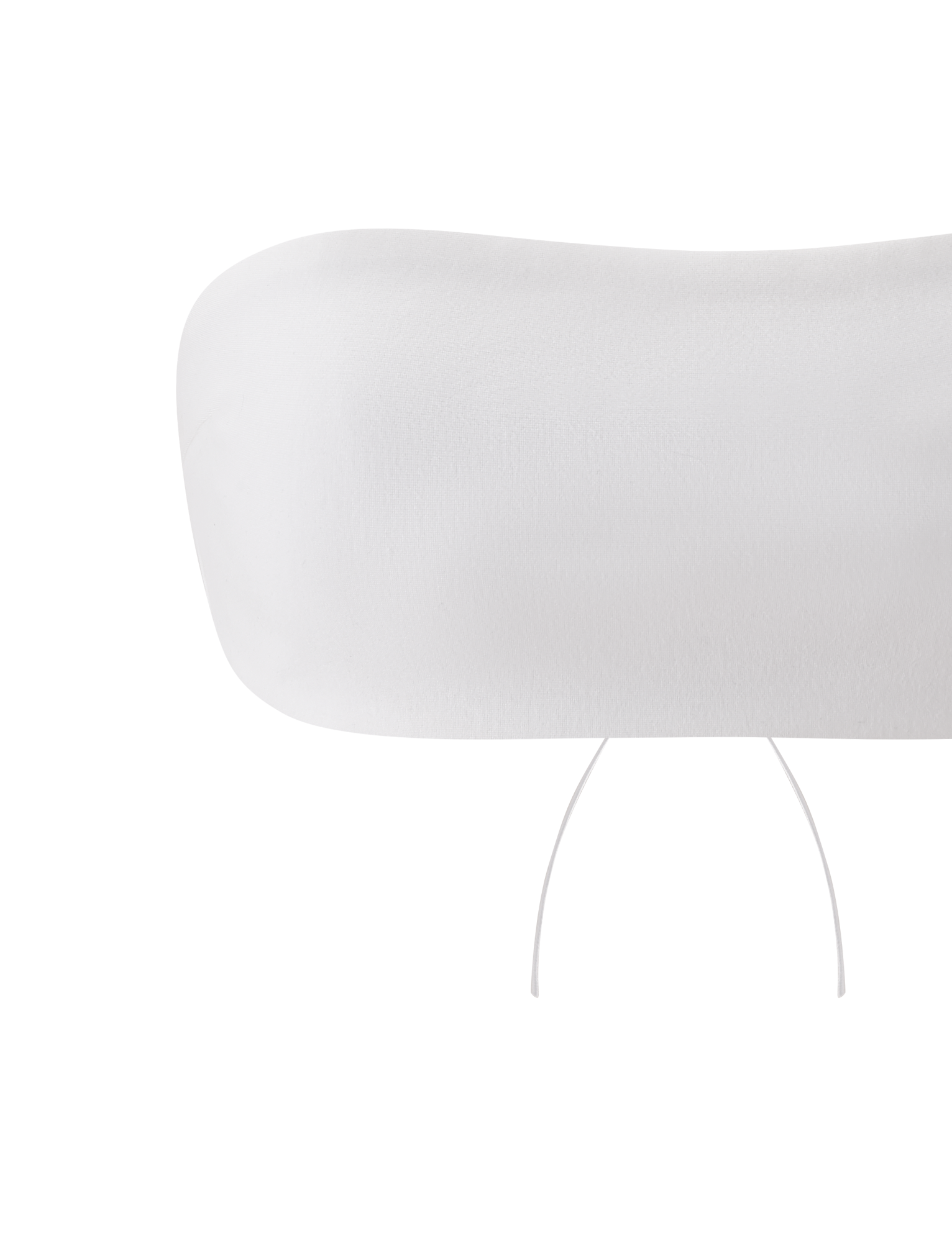 The PILAR BANDEAU - WHITE by TIGERMIST is a cropped white bandeau top in soft ponte jersey, featuring two thin white adjustable strings at the bottom center, shown against a white background.