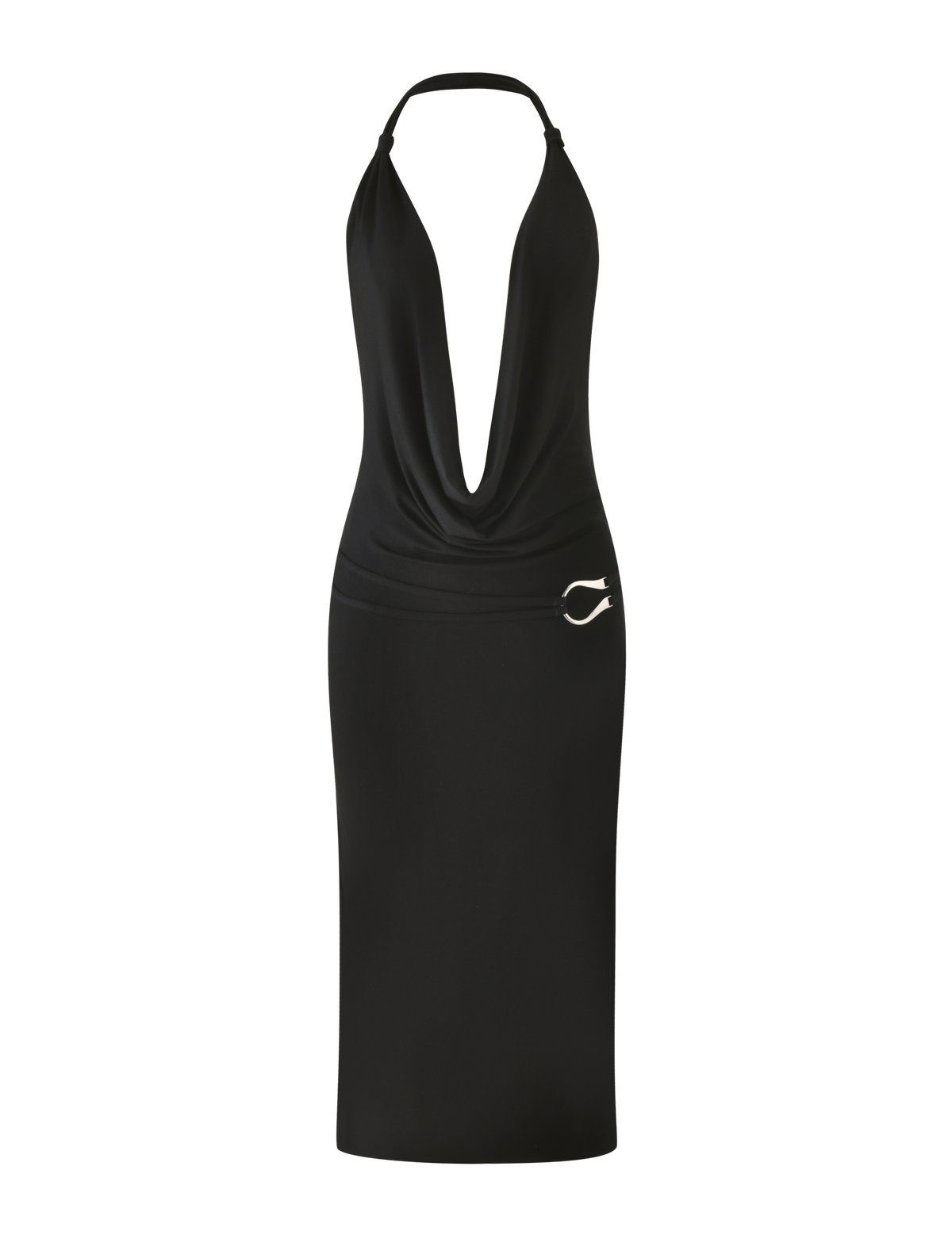 Tiger Mist Lettie Midi Dress in Black, front view