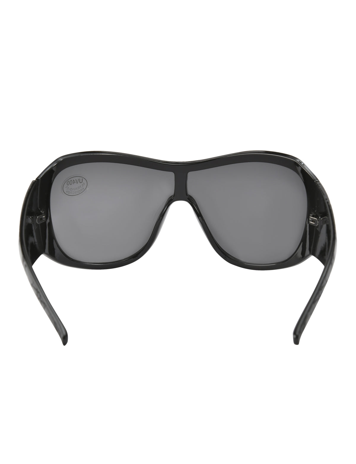 PAULIE FASHION SUNGLASSES - BLACK featuring a single-piece lens and an extra-wide shield silhouette.